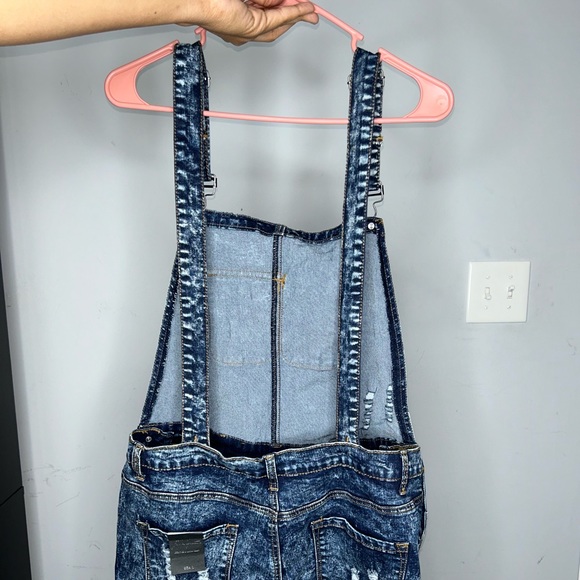 Distressed Overalls Size Large - Picture 3 of 4